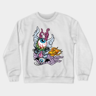 Eyeball Design Crewneck Sweatshirt